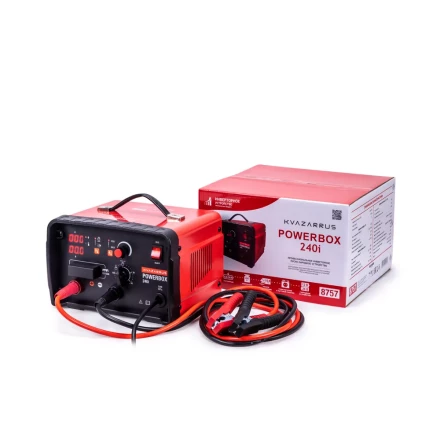 Инверторное пуско-зарядное устройство KVAZARRUS PowerBox 240i таймер цветная коробка купить в Перми