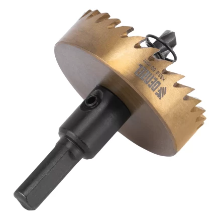 Коронка по металлу HSS, 50 мм, нитридтитановое покрытие Denzel 724116 купить в Перми