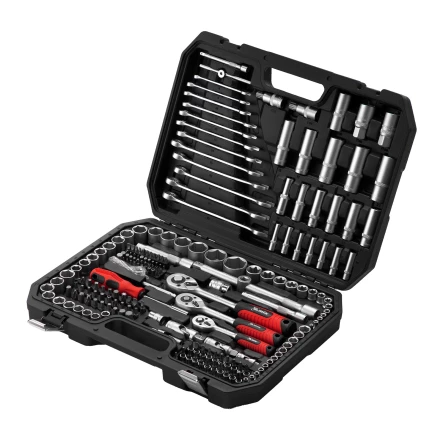 Набор инструментов, 1/2&quot;, 3/8&quot;, 1/4&quot;, пластиковый кейс 215 предм.// MTX 13589 купить в Перми