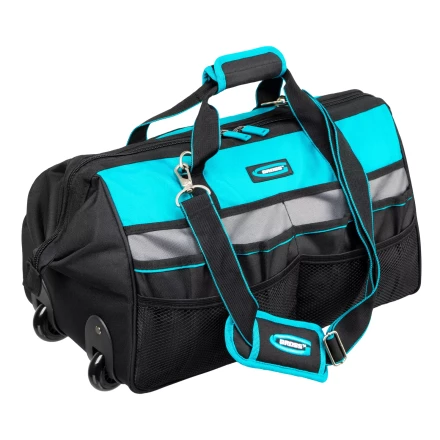 Сумка для инструмента Gross 90276, 500х280х290мм, выдвижная рукоятка, колеса, наплечный ремень купить в Перми