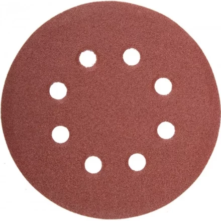 Круг шлифовальный универсальный STAYER &quot;MASTER&quot; из абразивной бумаги на велкро основе, 8 отверстий, Р80, 125мм, 5шт 35452-125-080 купить в Перми