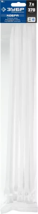 Кабельные стяжки белые КОБРА, с плоским замком, 7.6 х 370 мм, 10 шт, нейлоновые, ЗУБР 30930-76-370 купить в Перми