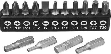 Набор STAYER &quot;MASTER&quot;: Отвертка-битодержатель, биты 25мм 15шт, 16 предметов 2545-H5_z01 купить в Перми