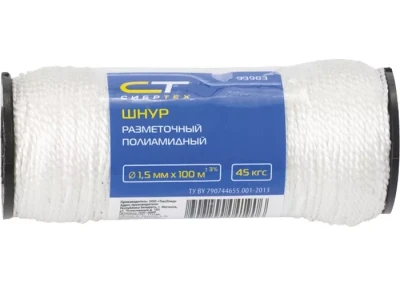 Шнур кручёный капроновый 2 мм L 50 м катушка 70 кгс СИБРТЕХ 93964