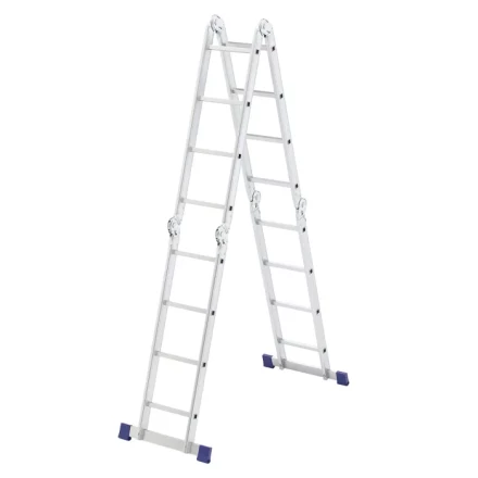 Лестница алюминиевая шарнирная 4х4 ступени Сибртех 97882 купить в Перми