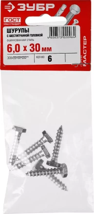 Шурупы ШДШ с шестигранной головкой (DIN 571) пакет серия МАСТЕР купить в Перми