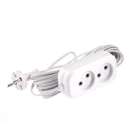 Удлинитель бытовой без заземления 7 м 2 розетки 6 А серия УХ6 Denzel 95923 купить в Перми