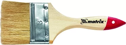 Кисть плоская &quot;Стандарт&quot; 2,5&quot; (63 мм) натуральная щетина деревянная ручка  MATRIX 82535 купить в Перми
