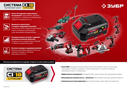 ЗУБР C1-18, 18 В, OQIS, без АКБ, реноватор, набор насадок (МФИ-18 Н) купить в Перми