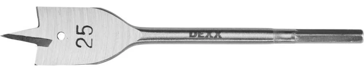 Сверло по дереву перовое, шестигранный хвостовик, DEXX 2945-25, d=25мм 2945-25 купить в Перми