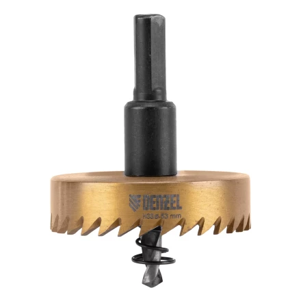 Коронка по металлу HSS, 53 мм, нитридтитановое покрытие Denzel 724117 купить в Перми