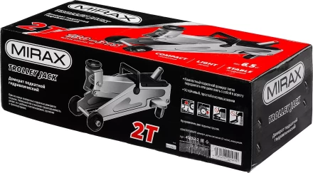 Домкрат гидравлический подкатной, 2т, 130-315мм, MIRAX 43252-2 43252-2 купить в Перми