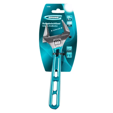 Ключ разводной 200 мм Gross 15558, CrV, облегченный купить в Перми