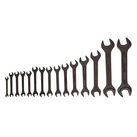 Набор ключей рожковых Сибртех 15235, 6 - 32 мм, 15 шт., CrV, фосфатированные купить в Перми