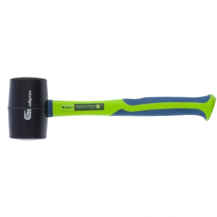 Киянка резиновая 680г черная резина с фибергласовой рукояткой СИБРТЕХ артикул 11165 купить в Перми