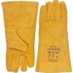 Термостойкие краги STAYER "PROFI" с подкладкой, для сварки и тяжелых механических работ, с подкладкой, 350мм 11332-XL_z01