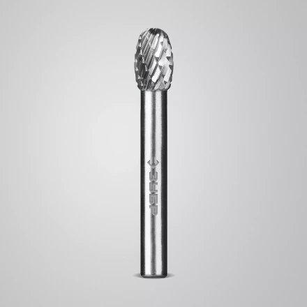 Зубр Твердосплавная борфреза E - овал, 8 х 13 мм, радиус 3.7 мм (28804-8-13) купить в Перми