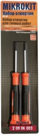 Набор отверток для точных работ Кратон MikroKit SSP-03, 2 пр., блистер 2 09 06 003 купить в Перми