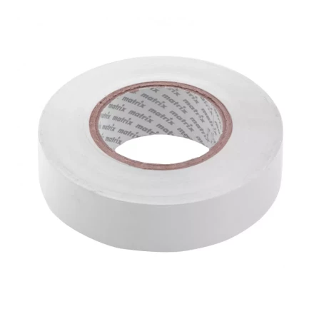 Изолента ПВХ 19 мм х 20 м белая 150 мкм Matrix 88782 купить в Перми