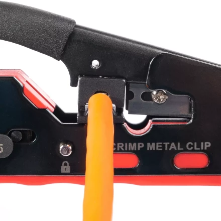 Кримпер многофункциональный КВТ JT-04А с 2 встроенными модулями для обжима RJ-45 (Cat 7), RJ-12, RJ-11 (89439) купить в Перми