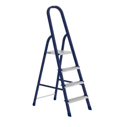 Стремянка 4 ступени стальная оцинкованные ступени СИБРТЕХ 97844 купить в Перми