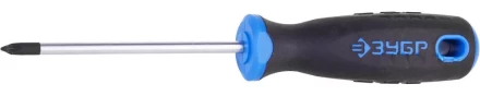 Отвертка ЗУБР &quot;ПРОФИ&quot; хромованадиевая сталь, двухкомпонентная рукоятка, магнит наконечник, PH1x100мм 25232-1-100_z01 купить в Перми