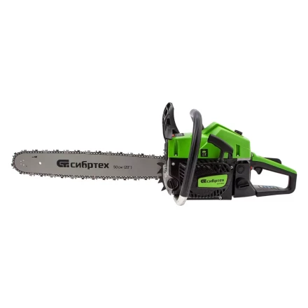 Пила цепная бензиновая БП-5850, 58 см3, шина 50 см, шаг 0.325, паз 1,5 мм, 76 звеньев Сибртех 95210 купить в Перми