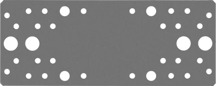 ЗУБР КП-2.0, 200 x 80 x 2 мм, цинк, крепежная пластина (310236-200-80) купить в Перми