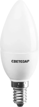 Лампа СВЕТОЗАР светодиодная &quot;LED technology&quot;, цоколь Е14(миньон), яркий белый свет (4000К), 220В, 3Вт (25), свеча 44503-25_z01 купить в Перми