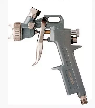 Пневматический краскопульт с верхним бачком V= 0,6 л + сопла диаметром 1.2, 1.5 и 1.8 мм  MATRIX 57314 купить в Перми