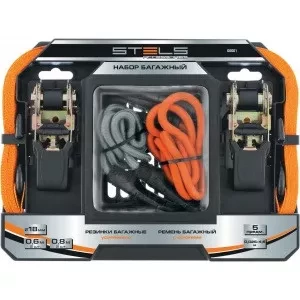 Набор стяжек и резинок для фиксации грузов STELS 54403 купить в Перми