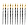 Сверло по металлу, 3,2 мм, HSS-Tin, Golden Tip, 10 шт. Denzel 717206 купить в Перми