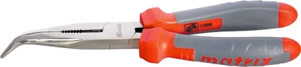 Длинногубцы изогнутые  160мм двухкомпонентные рукоятки MATRIX PROFESSIONAL 17402 купить в Перми