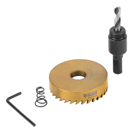 Коронка по металлу HSS, 55 мм, нитридтитановое покрытие Denzel 724118 купить в Перми