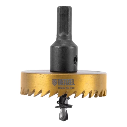 Коронка по металлу HSS, 55 мм, нитридтитановое покрытие Denzel 724118 купить в Перми