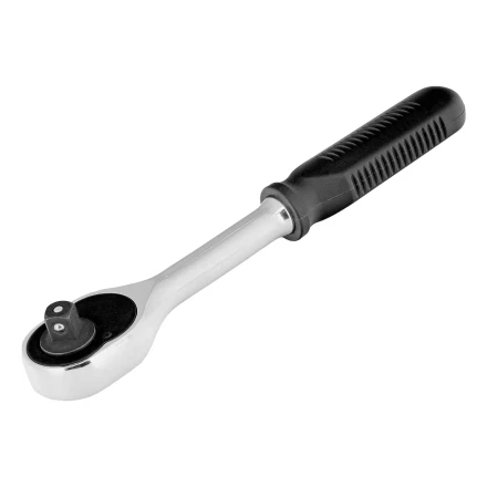 Ключ-трещотка 3/8&quot;, 45 зубьев, с быстрым сбросом, CrV, хром// Сибртех 14002 купить в Перми