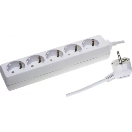 Удлинитель СВЕТОЗАР электрический с заземлением, евро, 5 гнезд, 5м SV-55053-5 купить в Перми