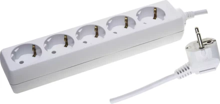 Удлинитель СВЕТОЗАР электрический с заземлением, евро, 5 гнезд, 5м SV-55053-5 купить в Перми