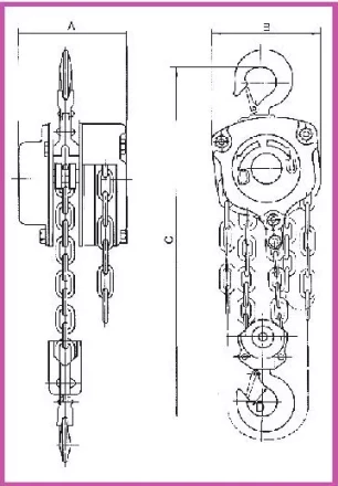 Таль ручная цепная HSZ-J LB г-п 0.5 тонн H=18 метра купить в Перми