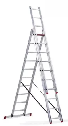Лестница 3-х секционная алюминиевая 3*10 1013307 купить в Перми