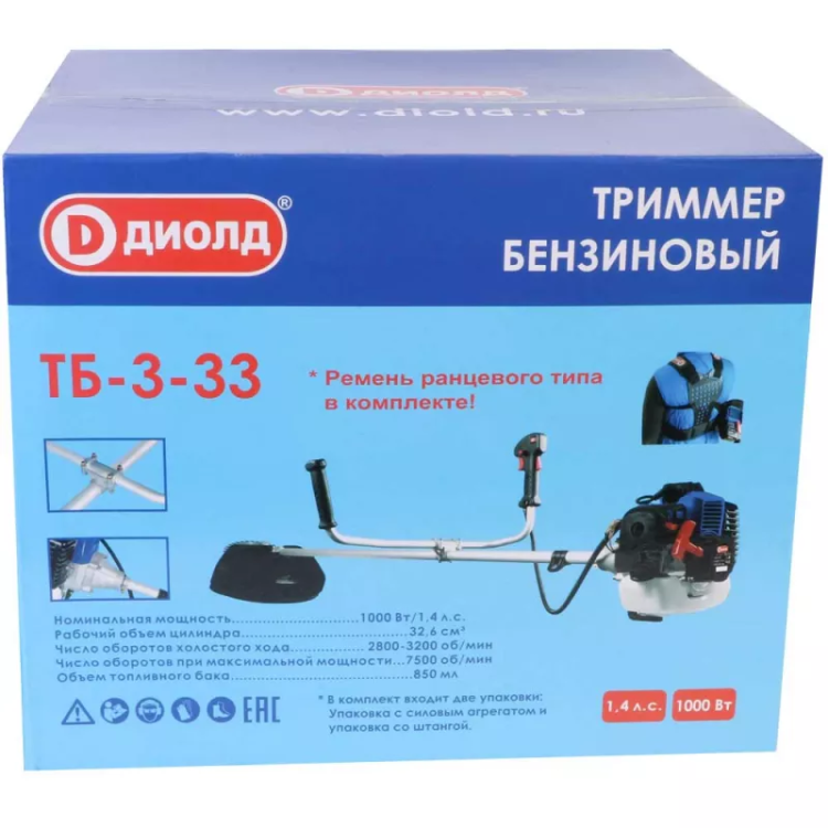 Бензиновый триммер Диолд ТБ-3-33 купить в Перми