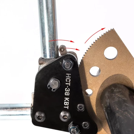 Секторные ножницы КВТ НСТ-38 для резки кабелей до 38 мм, проводов АС со стальным сердечником и прутков из низкоуглеродистой стали (84394) купить в Перми