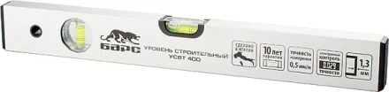 Уровень алюминиевый 2000 мм толщина профиля 1.3 мм 2 глазка  БАРС 35140 купить в Перми