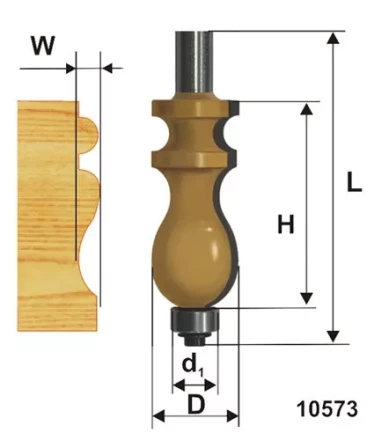 Фреза кромочная фигурная ф222х41мм хв 12мм 10573 купить в Перми