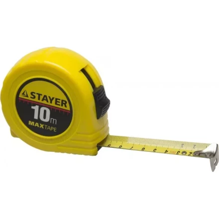 Рулетка STAYER &quot;МASTER&quot; &quot;MaxTape&quot;, пластиковый корпус, 10м/25мм 34014-10-25 купить в Перми
