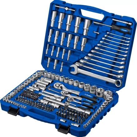 ЗУБР А-216, 216 предм., (1/2+ 3/8+ 1/4), универсальный набор инструмента, Профессионал (27674-H216) купить в Перми