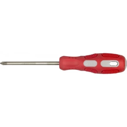 Отвертка ЗУБР &quot;ПРОФИ&quot; хромованадиевая сталь, двухкомпонентная рукоятка, магнит наконечник, PH2x100мм 25232-2-100_z01 купить в Перми