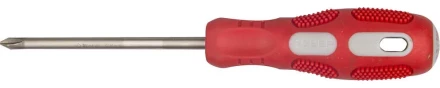 Отвертка ЗУБР &quot;ПРОФИ&quot; хромованадиевая сталь, двухкомпонентная рукоятка, магнит наконечник, PH2x100мм 25232-2-100_z01 купить в Перми