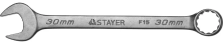 Ключ STAYER &quot;MASTER&quot; гаечный комбинированный, хромированный, 30мм 27085-30 купить в Перми