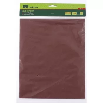 Шлифлист на бумажной основе P 180 230 х 280 мм 10 штук влагостойкий СИБРТЕХ 756127 купить в Перми
